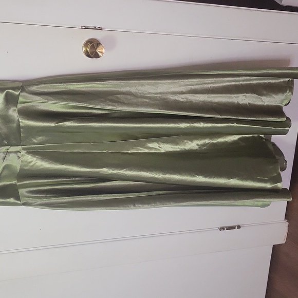 AW Rosemarie Dress - Crystal Satin - Fennel Seed - Picture 12 of 13